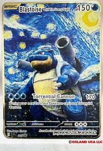 Pokemon Blastoise with The Starry Night Van Gogh Card