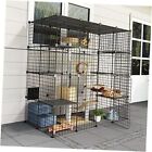 Outdoor Cat House, Cages Enclosure with Super Large Enter Door, 55L x 28W x 55H