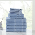 Mainstays Value 10 Piece 100% Cotton Bath Towel Set with Upgraded Softness - NEW