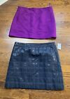 J.CREW Mini Skirt Purple Size 6 Navy Blue Gap