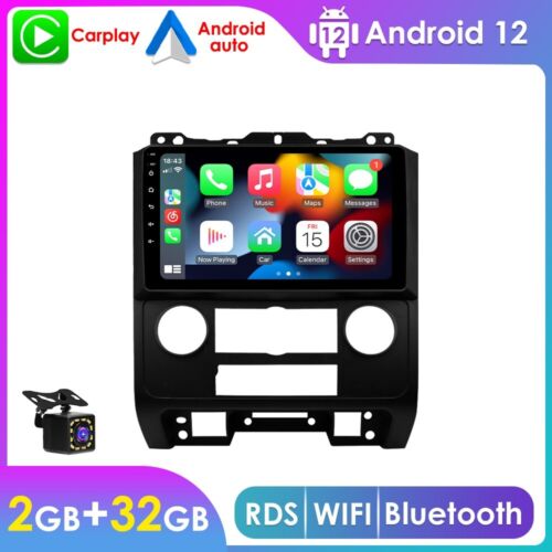 Carplay Android 12 RDS 2+32GB Car Stereo Radio Player For Ford Escape 2007-2012