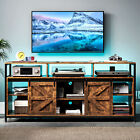 TC-HOMENY TV Stand with Power Station + RGB LED TV Cabinet Entertainment Center