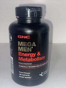 GNC Mega Men Energy and Metabolism Multivitamin for Men 180 Count, Exp 05/2024