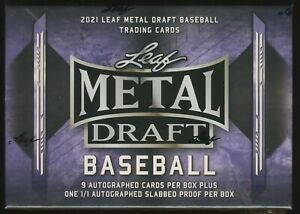 2021 Leaf Metal Draft Baseball Sealed Hobby JUMBO BOX (1/1 AUTO in EVERY BOX!)