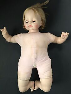 Vintage 1965 Madame Alexander Pussy Cat Cry Baby Doll 24” For Parts