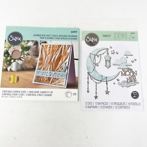 Sizzix Paper Crafts Thinlits TO THE MOON & BACK Die Cuts & Metal Sheets Bundle