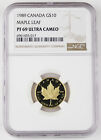 Canada 1989 Maple Leaf $10 1/4 Oz 9999 Gold Proof Coin NGC PF69 Ultra Cameo