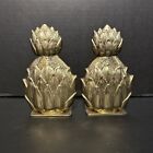 Vintage Solid Brass Set of Pineapple Bookends 6