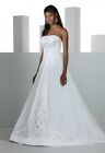 New Vintage Wedding Dress, A-line Lace Split, Reg $1999, Ivory Silver Size 6