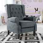Fabric Recliner Chair Push Back Recliner w/ Arms, Back Accent Chair Single Sofa