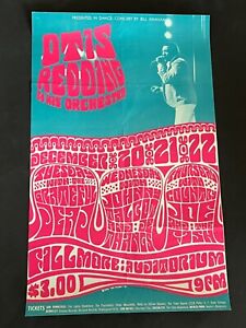 Original AOR Grateful Dead Otis Redding Concert Poster 1966 Fillmore BG 43-1