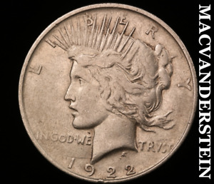 1922-D Peace Dollar - Scarce  Better Date  #U9064