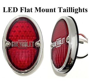 Chevrolet 2 Flush Mount 12v LED Taillights For Custom Hot Rod Street Rat Rod-2 (For: 1952 Chevrolet)