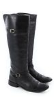 FRYE Shirley 77745 Black Leather Equestrian Riding Boots Tall Knee-High Size 7.5
