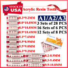 Dental Acrylic Resin Denture False Teeth Upper Lower Full Set Shade A1/A2/A3 DIY