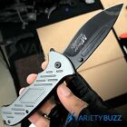 MTECH ARMY RESCUE TACTICAL POCKET KNIFE Spring Assisted Open Folding Blade GRAY