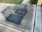 Indoor Foldable Big Dog Cage Crate Kennel Larg Pet Dog Double-Door Metal Folds