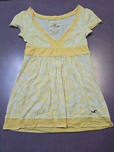 Hollister Women's Babydoll Yellow Shirt Size Xs