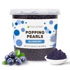 Tea Zone Blueberry Popping Pearls/ Blueberry Popping Boba (7 lbs) for Boba Tea