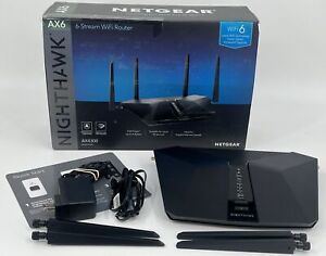 NETGEAR Nighthawk AX6 AX4300 6-Stream Wi-Fi Router RAX45-100NAS 4K 1.5GHz