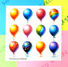 Colorful & Patterned Balloons Small Sticker Sheet
