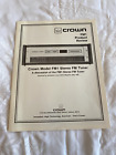 Crown FM1 Tuner Product Review Sales Advertising Brochure