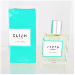 Clean Classic Warm Cotton 2.0 Oz Eau De Parfum Spray by Clean NEW Box for Women