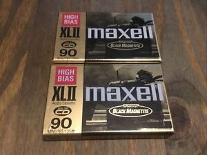 New ListingMaxell XL-II 90-minute Blank Audio Cassette ~ LOT OF 2 ~ New Sealed