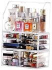 Clear Makeup Organizer And Storage With Lid Stackable X Large Large 6 Drawers