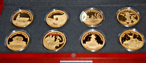 2 BOX SET WWII ANNIV. 24 K GOLD PLATED COINS-BRADFORD EXCHANGE