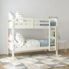 Bed Frame Twin Over Twin Modern Wood Ladder Bunk Bed Kids Bedroom Multiple Color