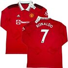 2022/23 Manchester United Home Jersey #7 Ronaldo XL Adidas Long Sleeve NEW