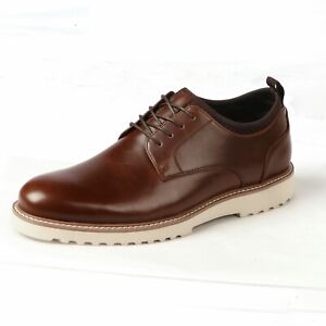 Men’s Leather Shoes Dress shoe Lace Up Series Casual Oxford Shoe BritishTan