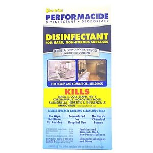Performacide Surface Disinfectant Deodorizer Kills Flu Virus Spring Clean 32 oz