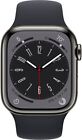 Apple Watch Series 8 GPS + Cellular 41mm Graphite Case S/M Midnight Sport Band