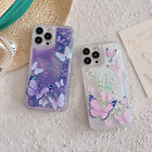 For iPhone Samsung Quicksand Glitter Butterfly Phone Case Cover Luxury Girls Hot