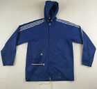 Adidas Ventex STAINS waterproof rain jacket made in Tunisia nylon blue vintage