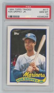 1989 Topps Traded #41T Ken Griffey Jr Rookie RC PSA 10 Mariners