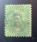 1859 CANADA SIXPENCE STERLING VICTORIA STAMPS, # 18, USED FOR PACKAGES
