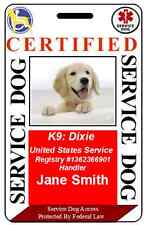 Custom ID Card / Badge for Service Dog Certified Working Dog Service Animal 29