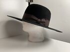 Will Leather Goods Wool Cowboy Hat The Loha 7 3/8 Black Wide Brim
