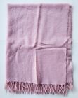 Vintage Pink Mohair and Wool Blend Throw Oversize 76