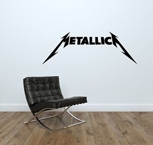 Metallica Logo Wall Decal Heavy Metal Rock Band Wall Art Vinyl Mural Sticker
