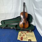 New ListingAntique  Violin With Case Un Marked Accompanied Certificate Not Authenticated
