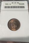New Listing1890 MS 63 RB Indian Cent - OLD HOLDER