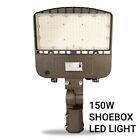 LED Pole Light Parking Street 150W Shoebox Light 110-277V Cool White~19,500Lm