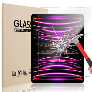 For iPad Pro 12.9 6th/5th/4th/3rd Gen(2018-2022) Tempered Glass Screen Protector