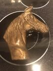 Vintage Metal Horse Head Sculpture