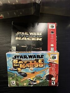 Star Wars Episode 1: Battle for Naboo Box + Star Wars Episode 1: Racer Box N64