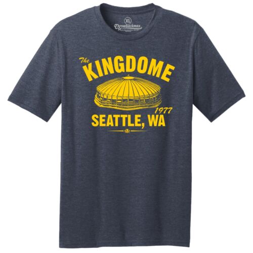 The Kingdome 1977 Baseball TRI-BLEND Tee Shirt - Seattle Mariners